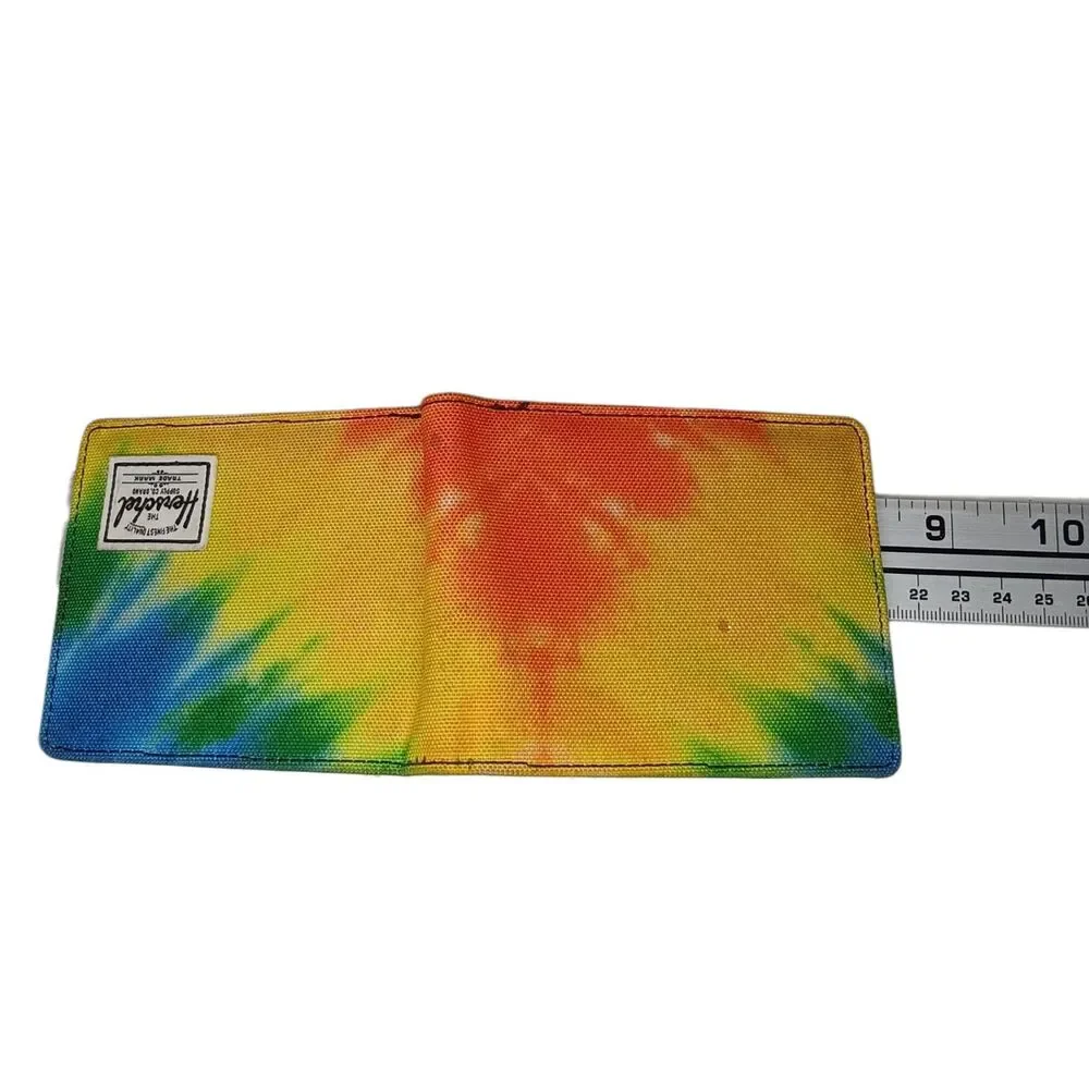 Herschel Supply Company Roy Bifold RFID Wallet Tie Dye Yellow Blue Orange